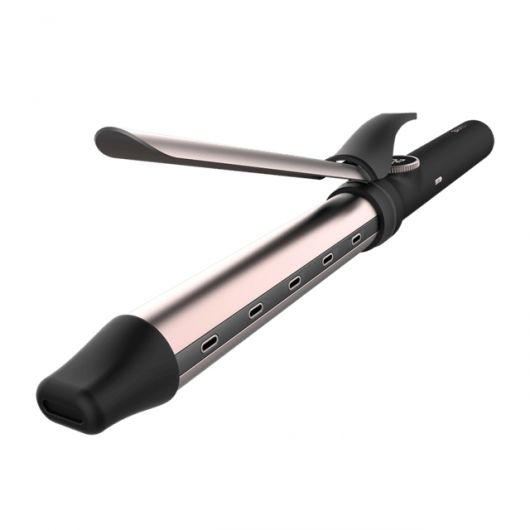 Cecotec Bamba SurfCare Curly Sphere - Rizador de Pelo Cerámica y Turmalina Negro/Rosa