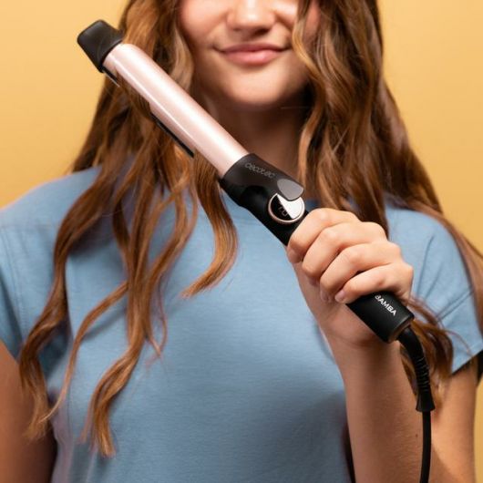 Cecotec Bamba SurfCare Curly Sphere - Rizador de Pelo Cerámica y Turmalina Negro/Rosa 3 Cecotec Bamba SurfCare Curly Sphere - Rizador de Pelo Cerámica y Turmalina Negro/Rosa