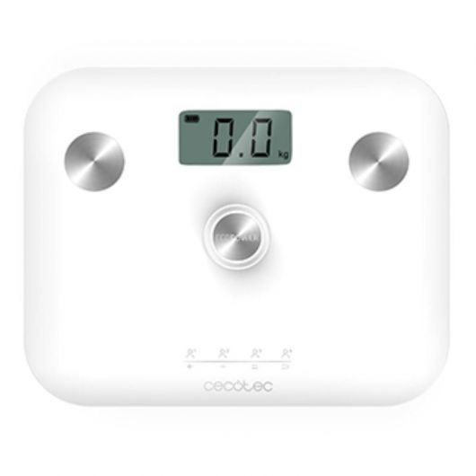 Báscula de Baño Cecotec Surface Precision EcoPower 10100 Full Healthy/ Análisis Corporal/ Hasta 180kg/ Blanca