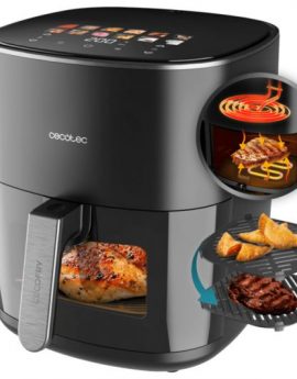 Cecotec Cecofry&Grill Duoheat 6500 - Freidora De Aire 6.5L 2200W Negro