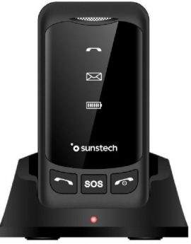 Teléfono Móvil Sunstech CELT25BK para Personas Mayores/ Negro