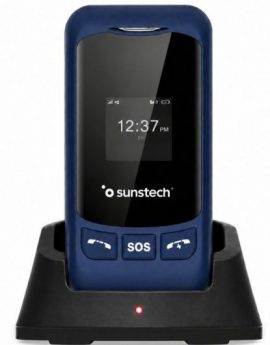 Teléfono Móvil Sunstech CELT26 para Personas Mayores/ Azul