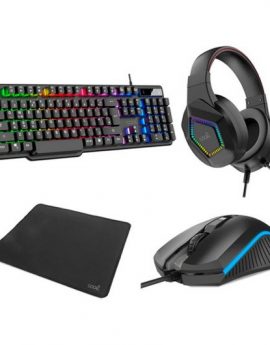 Cool Town Pack Gaming Teclado RGB Español + Auriculares + Ratón + Alfombrilla