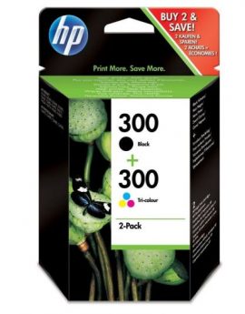Cartucho de Tinta Original HP nº300 Multipack/ Negro/ Tricolor
