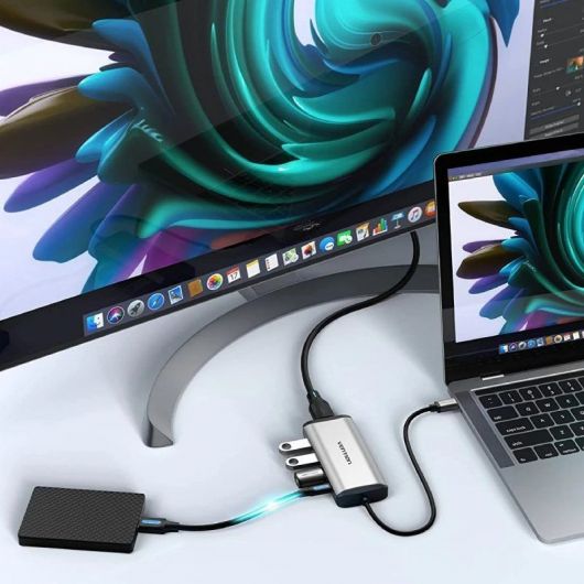 Docking USB Tipo-C Vention CNBHB/ 1xHDMI/ 3xUSB/ 1xUSB Tipo-C/ Gris 3 Docking USB Tipo-C Vention CNBHB/ 1xHDMI/ 3xUSB/ 1xUSB Tipo-C/ Gris
