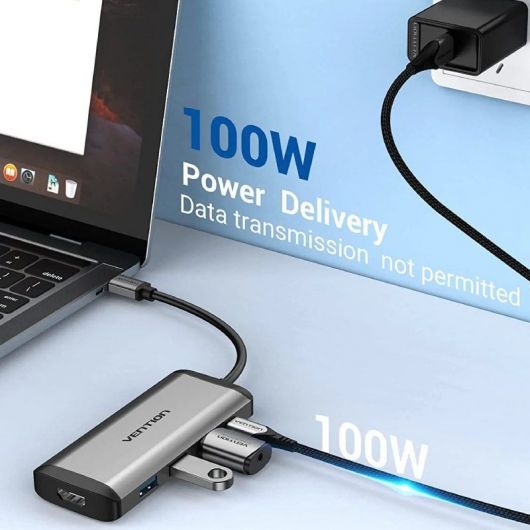 Docking USB Tipo-C Vention CNBHB/ 1xHDMI/ 3xUSB/ 1xUSB Tipo-C/ Gris 4 Docking USB Tipo-C Vention CNBHB/ 1xHDMI/ 3xUSB/ 1xUSB Tipo-C/ Gris