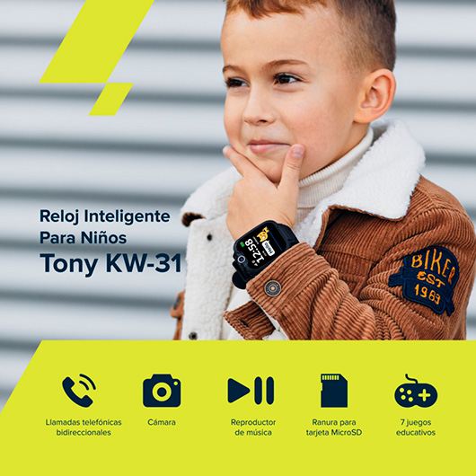 Canyon Tony KW-31 Reloj Smartwatch Infantil Negro