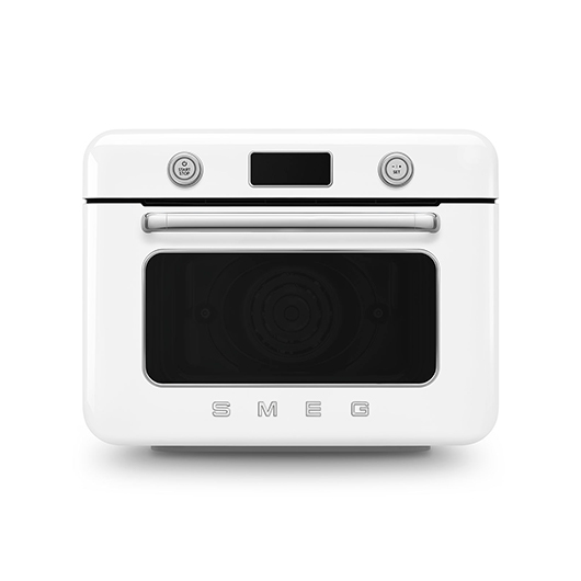 Smeg COF01WHEU Mini Horno de Vapor Combinado de Sobremesa 1800W Blanco - Multifunción Grill Air Fry - 33 recetas