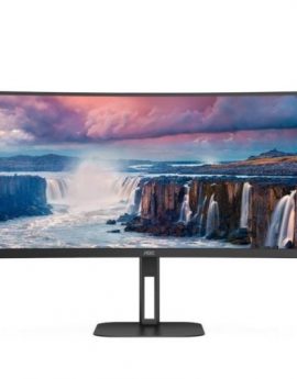Monitor Profesional Ultraparonámico Curvo AOC CU34V5C/BK 34'/ WQHD/ Multimedia/ Negro
