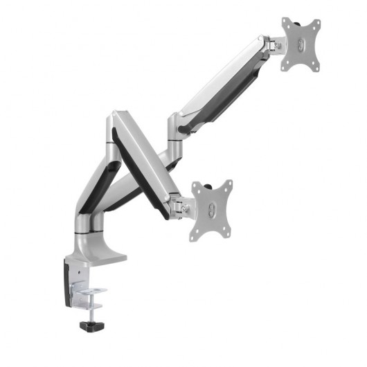 Soporte mesa monitor TooQ DB3132TNR-S giratorio 13-32" 2 Pantallas Max 9kg por brazo