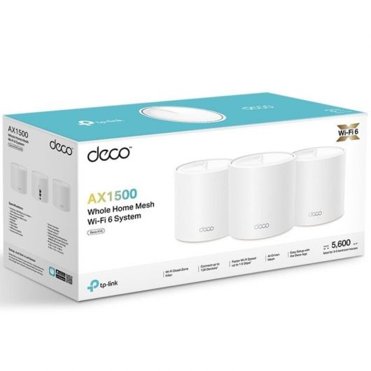 Sistema Mesh TP-Link Deco X10 1500Mbps/ 2 Sistema Mesh TP-Link Deco X10 1500Mbps/ 2.4GHz 5GHz/ Pack de 3