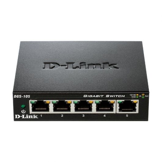 Switch D-Link DGS-105 5 Puertos/ RJ-45 10/100/1000 3 Switch D-Link DGS-105 5 Puertos/ RJ-45 10/100/1000