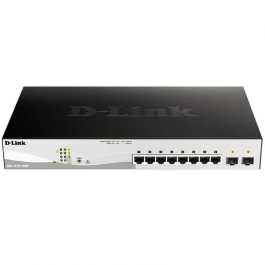 Switch Gestionable D-Link DGS-1210-10MP 10 Puertos/ RJ-45 10/100/1000/ PoE/ SFP