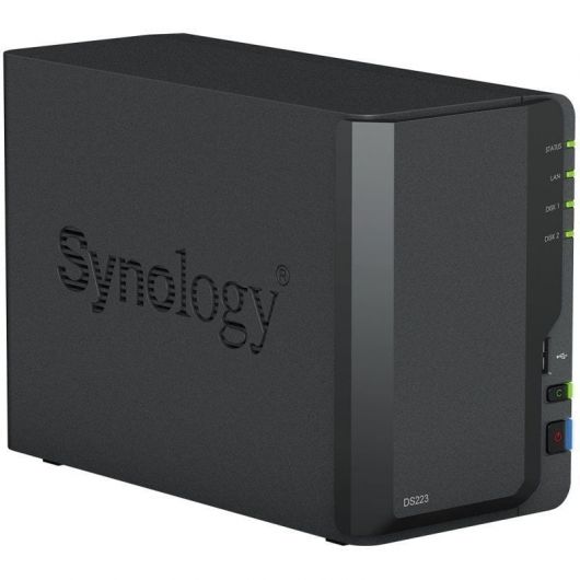 NAS Synology Diskstation DS223/ 2 Bahías 3.5'- 2 NAS Synology Diskstation DS223/ 2 Bahías 3.5'- 2.5'/ 2GB DDR4/ Formato Torre