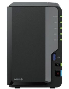 NAS Synology Diskstation DS225+/ 2 Bahías 3.5'- 2.5'/ 2GB DDR4/ Formato Torre