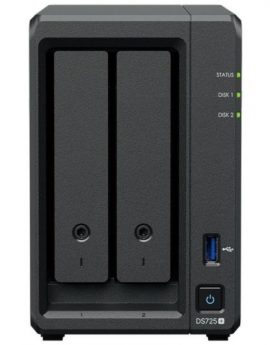 NAS Synology Diskstation DS725+/ 2 Bahías 3.5'- 2.5'/ 4GB DDR4/ Formato Torre