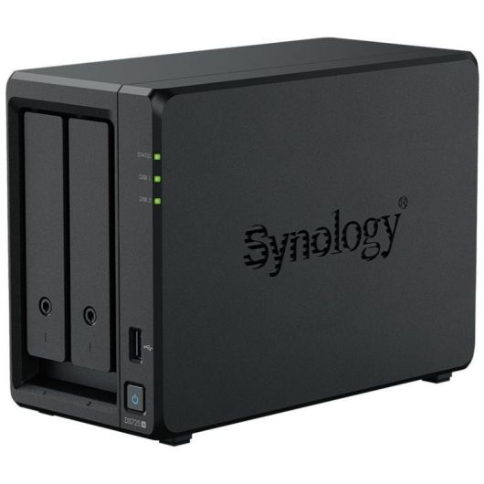 NAS Synology Diskstation DS725+/ 2 Bahías 3.5'- 2 NAS Synology Diskstation DS725+/ 2 Bahías 3.5'- 2.5'/ 32GB DDR4/ Formato Torre
