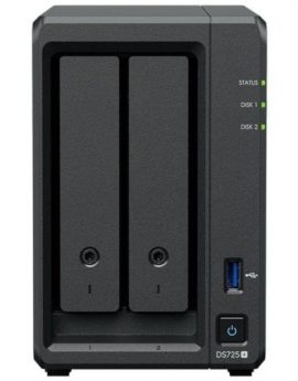 NAS Synology Diskstation DS725+/ 2 Bahías 3.5'- 2.5'/ 8GB DDR4/ Formato Torre