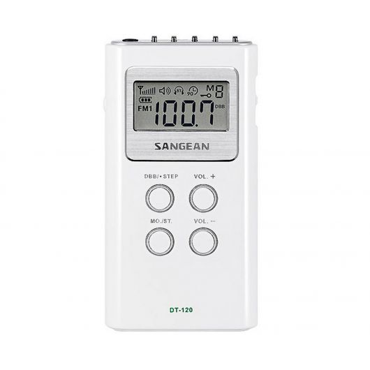 Sangean DT-120 Blanco Radio Portátil 2 Sangean DT-120 Blanco Radio Portátil