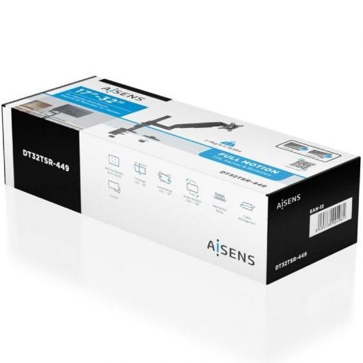 Soporte de Mesa con Contrapeso para Monitor Aisens DT32TSR-449/ Giratorio/ Inclinable/ hasta 9kg 4 Soporte de Mesa con Contrapeso para Monitor Aisens DT32TSR-449/ Giratorio/ Inclinable/ hasta 9kg