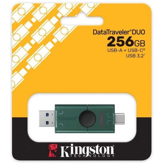 Pendrive 256GB Kingston DataTraveler Duo USB Tipo-C y USB 3 Pendrive 256GB Kingston DataTraveler Duo USB Tipo-C y USB 3.2