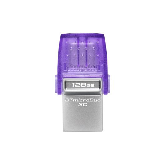 Kingston Technology DataTraveler microDuo 3C unidad flash USB 128GB USB Type-A / USB Type-C 3.2 Gen 1 (3.1 Gen 1) Acero inoxidable/Púrpura