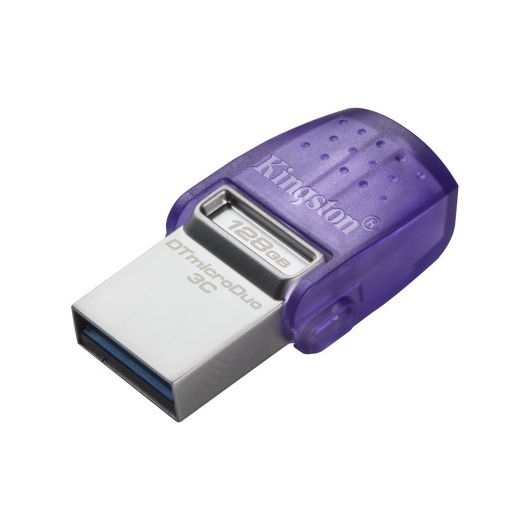 Kingston Technology DataTraveler microDuo 3C unidad flash USB 128GB USB Type-A / USB Type-C 3.2 Gen 1 (3 Kingston Technology DataTraveler microDuo 3C unidad flash USB 128GB USB Type-A / USB Type-C 3.2 Gen 1 (3.1 Gen 1) Acero inoxidable/Púrpura