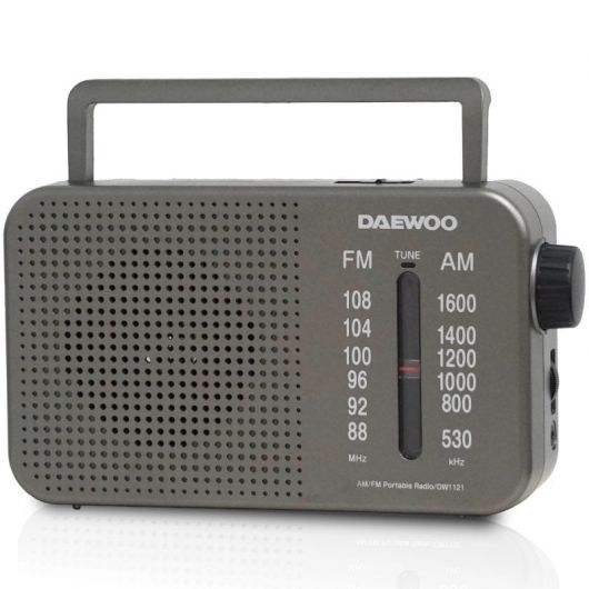 Radio Portátil Daewoo DW1121/con Cable/ a Pilas/ Gris 2 Radio Portátil Daewoo DW1121/con Cable/ a Pilas/ Gris