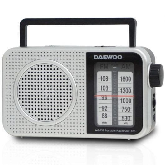 Radio Portátil Daewoo DW1125/ a Pilas/ Gris Metalizado 2 Radio Portátil Daewoo DW1125/ a Pilas/ Gris Metalizado