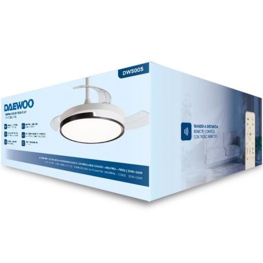 Ventilador de Techo Daewoo DW5005/ 30W/ 3 Aspas/ 6 Velocidades 4 Ventilador de Techo Daewoo DW5005/ 30W/ 3 Aspas/ 6 Velocidades