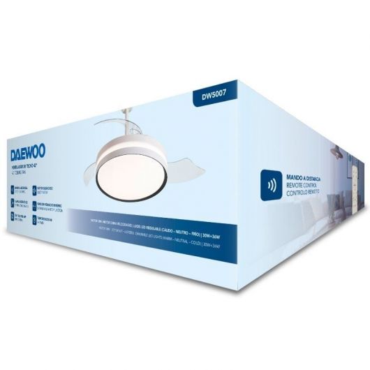 Ventilador de Techo Daewoo DW5007/ 30W/ 3 Aspas/ 6 Velocidades 4 Ventilador de Techo Daewoo DW5007/ 30W/ 3 Aspas/ 6 Velocidades