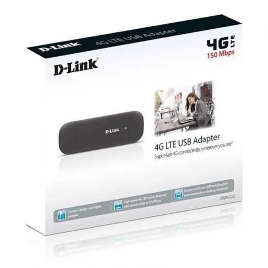 Adaptador USB - 4G D-Link DWM-222/R/ 150Mbps 4 Adaptador USB - 4G D-Link DWM-222/R/ 150Mbps