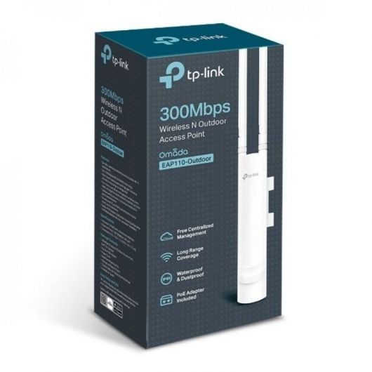 Punto de Acceso Inalámbrico TP-Link EAP110 PoE 300Mbps/ 2.4GHz/ Antenas de 5dBi/ WiFi 802 Punto de Acceso Inalámbrico TP-Link EAP110 PoE 300Mbps/ 2.4GHz/ Antenas de 5dBi/ WiFi 802.11n/b/g