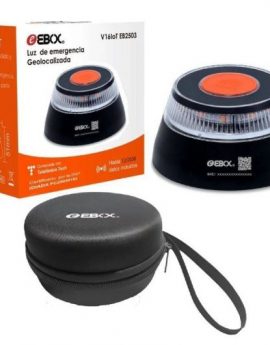Luz baliza de emergencia para coche Ebox V16 IoT EB2503/ Homologada/ Base Imantada/ Geolocalizable/ Funciona a Pilas/ Incluye Funda