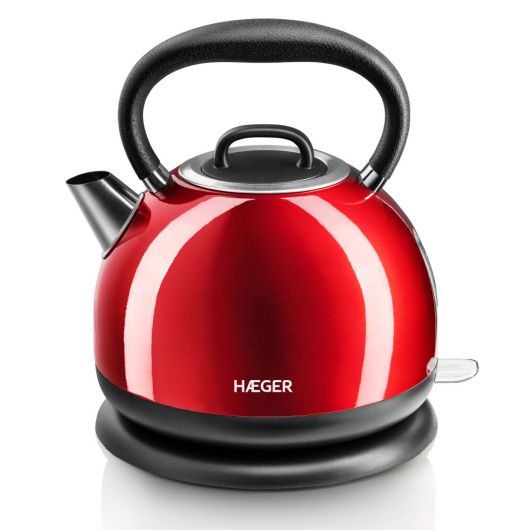 Haeger Red Cherry Hervidor de Agua 1.7L 2200W Negro/Rojo