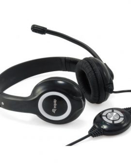 Equip 245301 Auriculares USB con Micrófono Negro