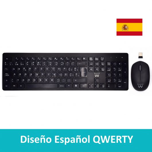 Ewent EW3256 Teclado y Ratón inalámbricos Negro 2 Ewent EW3256 Teclado y Ratón inalámbricos Negro