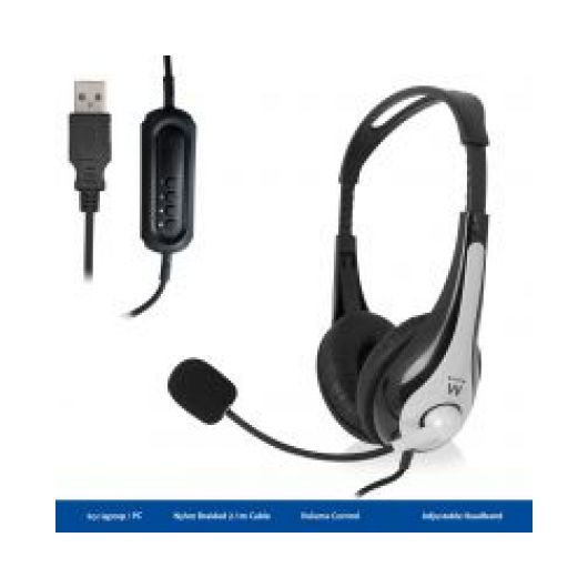 Ewent EW3565 Auriculares con Micrófono USB Blanco/Negro 2 Ewent EW3565 Auriculares con Micrófono USB Blanco/Negro