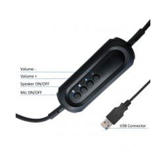 Ewent EW3565 Auriculares con Micrófono USB Blanco/Negro 3 Ewent EW3565 Auriculares con Micrófono USB Blanco/Negro