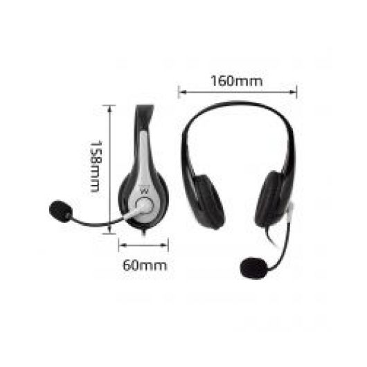 Ewent EW3565 Auriculares con Micrófono USB Blanco/Negro 4 Ewent EW3565 Auriculares con Micrófono USB Blanco/Negro