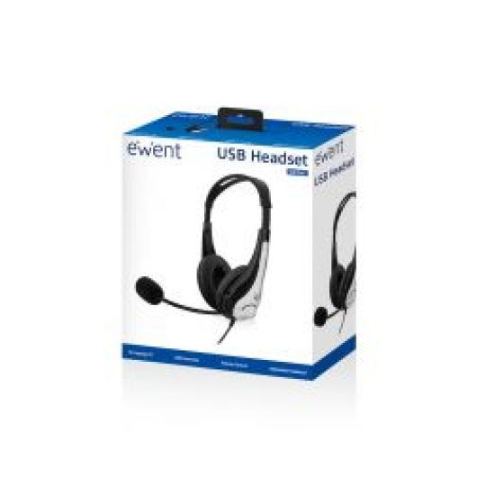 Ewent EW3565 Auriculares con Micrófono USB Blanco/Negro 5 Ewent EW3565 Auriculares con Micrófono USB Blanco/Negro