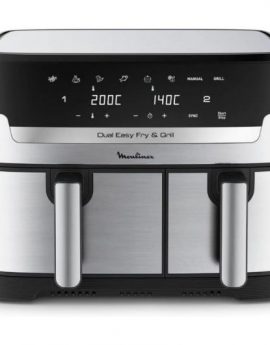 Freidora por Aire Airfryer / Sin Aceite Moulinex Dual Easy Fry & Grill/ 2450W/ Capacidad 8.3L