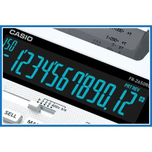 Calculadora con Impresora Casio FR-2650RC/ Blanca