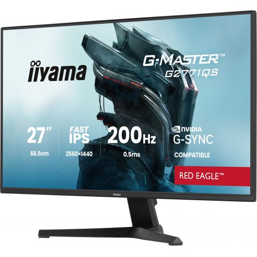 Monitor iiyama G-Master G2771QS-B1 27' Wide QuadHD 200Hz Fast IPS HDR10 G-SYNC FreeSync Altavoces 2 Monitor iiyama G-Master G2771QS-B1 27' Wide QuadHD 200Hz Fast IPS HDR10 G-SYNC FreeSync Altavoces