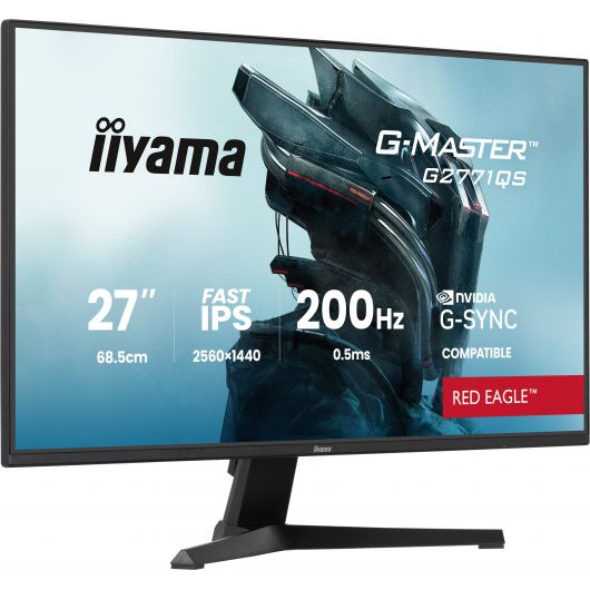 Monitor iiyama G-Master G2771QS-B1 27' Wide QuadHD 200Hz Fast IPS HDR10 G-SYNC FreeSync Altavoces 3 Monitor iiyama G-Master G2771QS-B1 27' Wide QuadHD 200Hz Fast IPS HDR10 G-SYNC FreeSync Altavoces