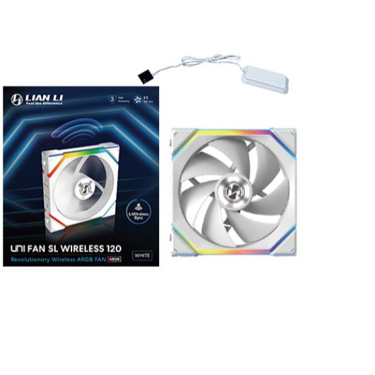 Lian-Li UNI FAN SL Wireless 120 ARGB Ventilador Suplementario 12 cm Blanco
