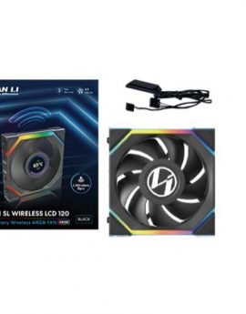 Lian-Li UNI FAN SL Wireless LCD 120 Ventilador Suplementario 12 cm Negro