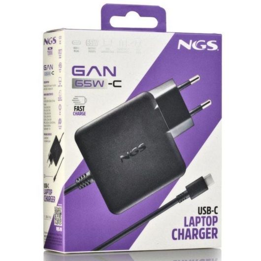 Cargador de Portátil NGS GAN 65W-C USB Tipo-C/ 65W/ Automático/ Voltaje 5-20V 4 Cargador de Portátil NGS GAN 65W-C USB Tipo-C/ 65W/ Automático/ Voltaje 5-20V