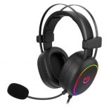 Auriculares Gaming con Micrófono Hiditec Erys ARGB/ Jack 3.5/ USB/ Negros