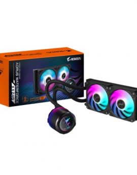 Gigabyte Refrigeración líquida AIO Aorus Waterforce X II 240 para CPU - 2 ventiladores ARGB 120 mm/ pantalla LCD a todo color/ mecanismo de bloqueo magnético/ DAISY-CHAIN/ compatible con Intel LGA 1700 y AMD AM5